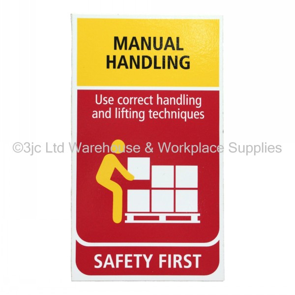 Warehouse Safety Sign Manual Handling 3JC